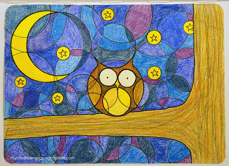 Colorful owl doodle | mycreativenergy.wordpress.com