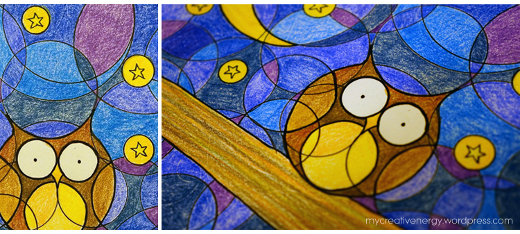 Colorful owl doodle | mycreativenergy.wordpress.com